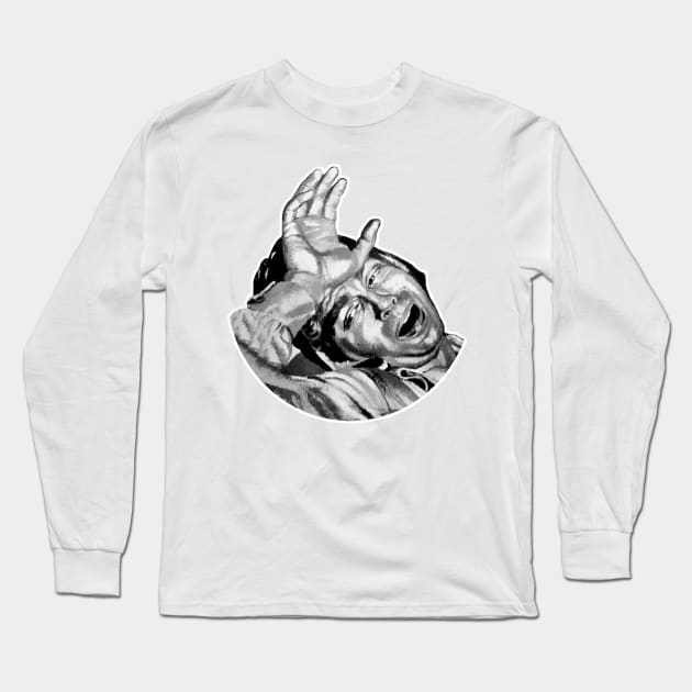 Sad Man: Anguish, Despair and Suffering Long Sleeve T-Shirt by Marccelus